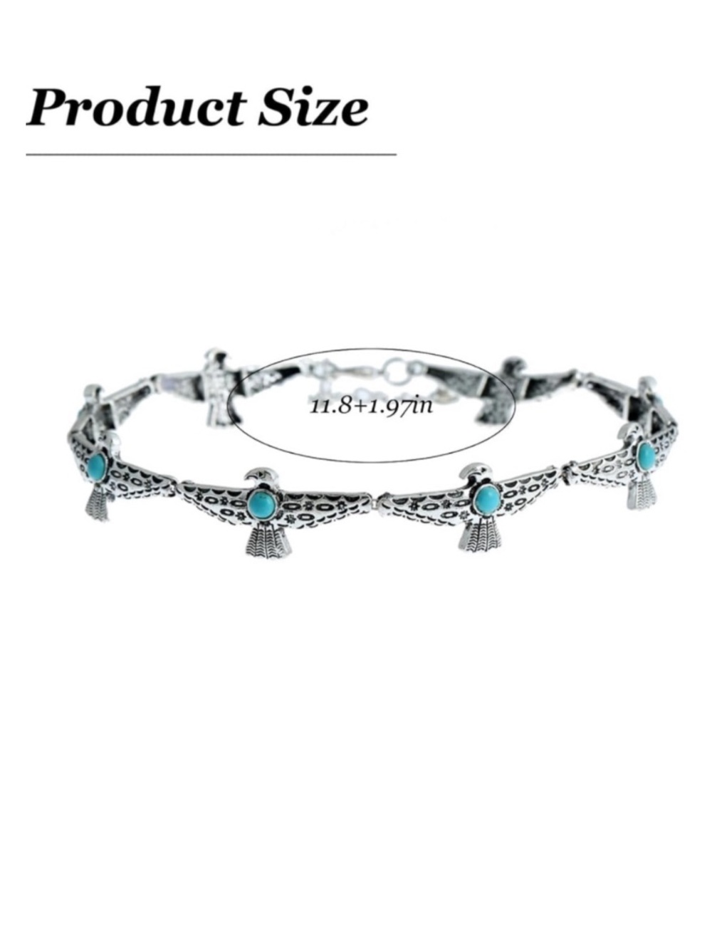 Silver Thunderbird Choker Necklace - Picture 5 of 5